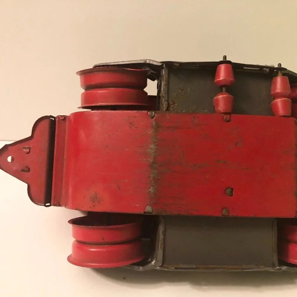 Vtg Nomura Japan Tin Battery 1200 Piston Action Tractor Incomplete Not Working - Picture 14 of 16